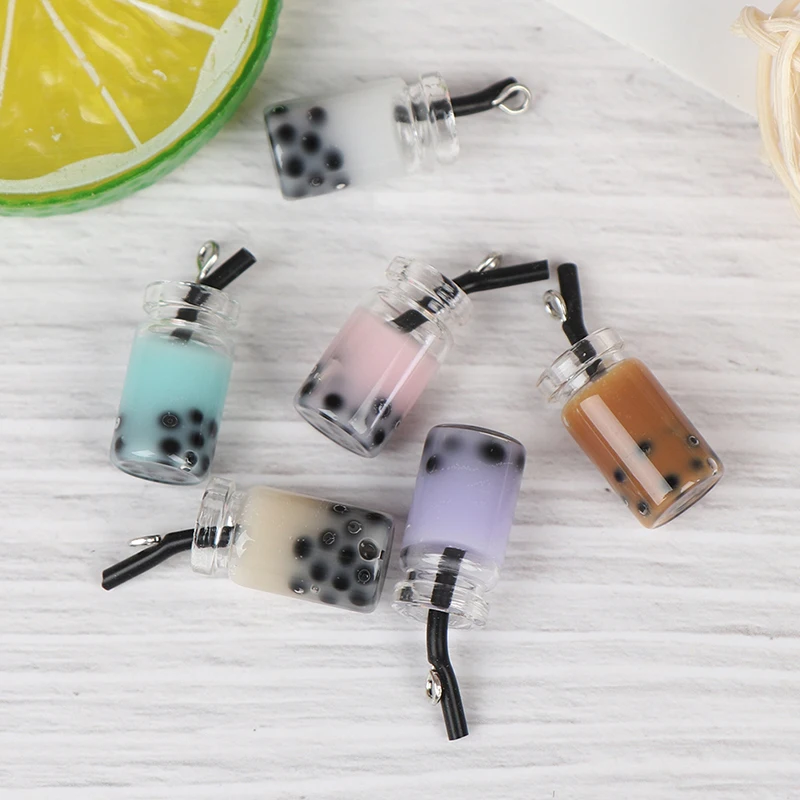 

1:12 Resin Dollhouse Mini Lemon Milk Tea Water Cup Miniature Dollhouse Accessories Cups Toy Mini Gifts Milk tea Model Toy 2pcs