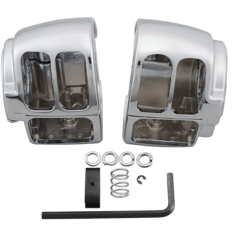 Мотоциклетный алюминиевый хромированный руль переключатель Корпус Крышка для