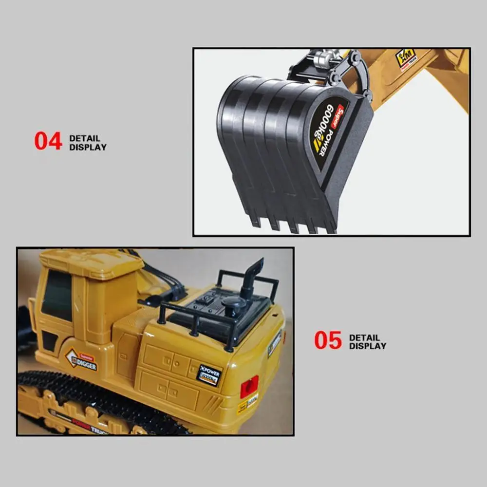 1:18 RC Моделирование экскаватор игрушки 2 4 ГГц пульт дистанционного управления 680