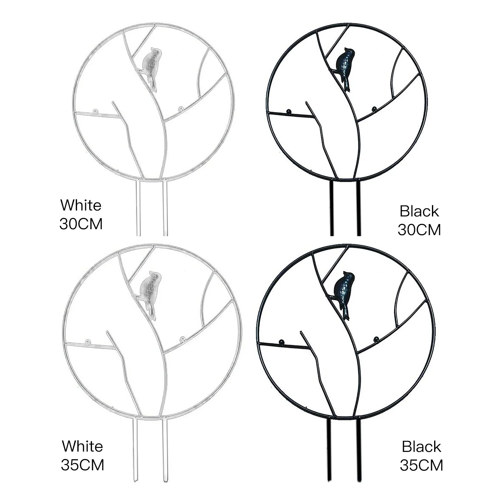 

Stake Garden Support Plant Climbing Frame Flower Pot Holder Vine White Diameter 30cm High 40.5cm Ring Green Cage Hydrangea Metal