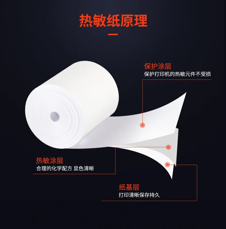 Термобумага для печати пустая бумага розничная продажа кассовая бумажная 57*50 мм