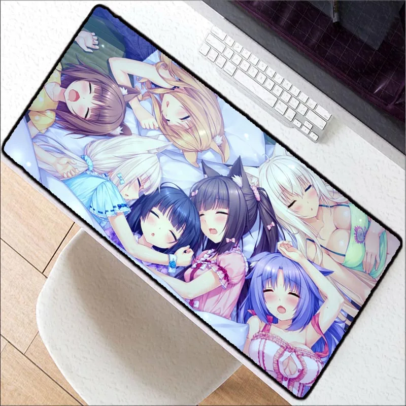 Прочный резиновый коврик для мыши Mairuige Chocola Nekopara подгонянный игровой с краями