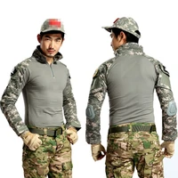 acu camouflage tactical shirt combat bdu uniform shirt men long sleeve quick dry army t shirt camo outdoor hunting hiking shirts