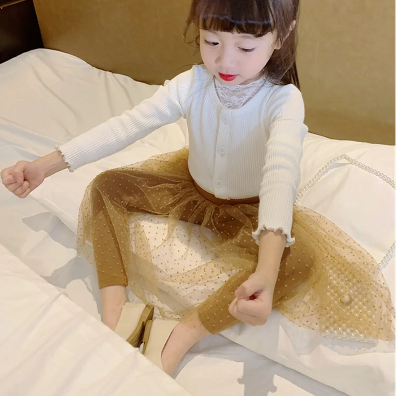 

Pants Ankle Length Elastic Waist Skinny Solid Cotton New Fashion Comfortable Cute Lovely Simple Spring Auutmn Children Girls