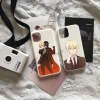 moriarty the patriot anime phone case for iphone 13 12 11 pro max mini xs x xr 6 6s 7 8 plus white candy colors cover