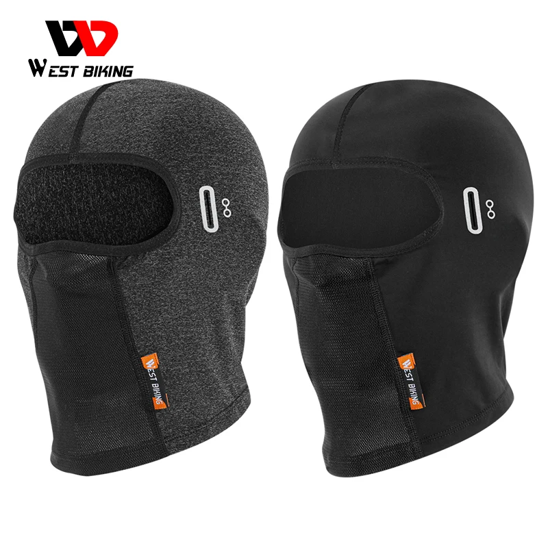 

WEST BIKING Balaclava Full Face Ice Silk Scarf Summer Breathable Cool Cycling Headwear Outdoor Sports Headband With Glasses Hole