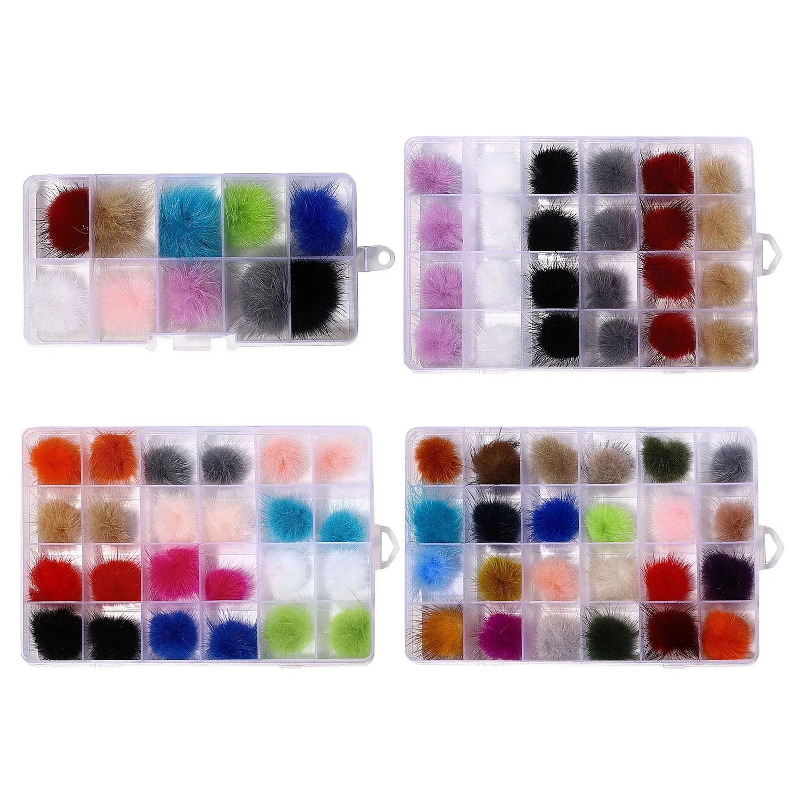 

Cute Detachable Nail Art Manicure Plush Pom Ball Kit Colorful