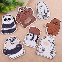 7 styles bear embroidery patch iron on patches clothing diy clothing badge patch jeans