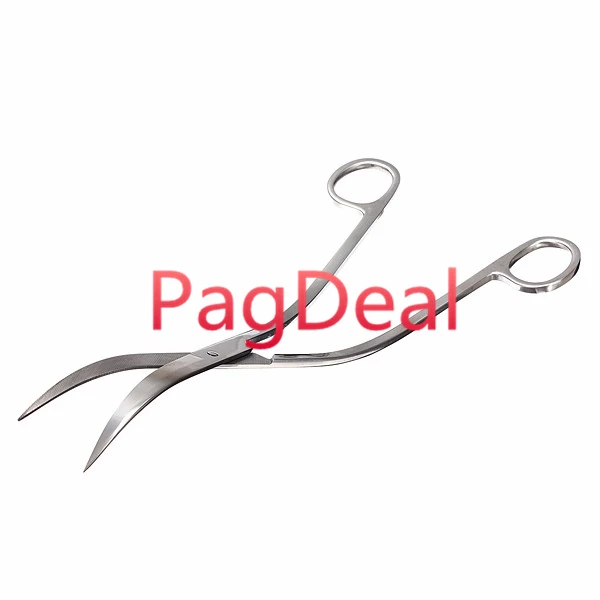 waver scissor Аквариумные растения чистым инструментом Нержавеющая сталь прямые кривой пинцет, ножницы песок скребок садок для рыбы Clipper сдвига - Цвет: waver scissor