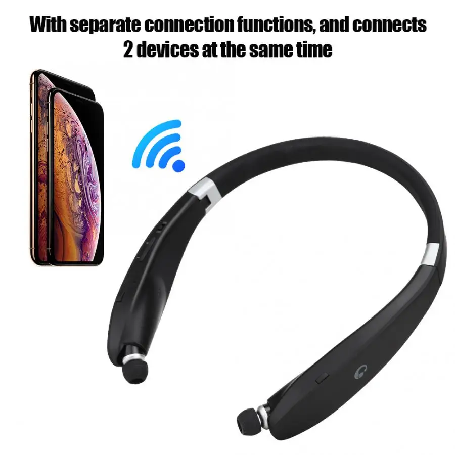 SX 991 Беспроводной Bluetooth мобильного телефона шейным V5.0 Спорт стерео Складная