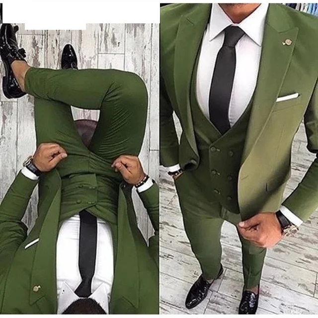 Slim Fit женихов Для мужчин смокинг для жениха на одной пуговице пик синяя джинсовая