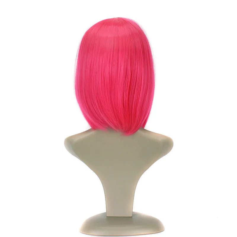Шелковые короткие волосы BOBO с розовой пряжкой Европейское и американское лицо
