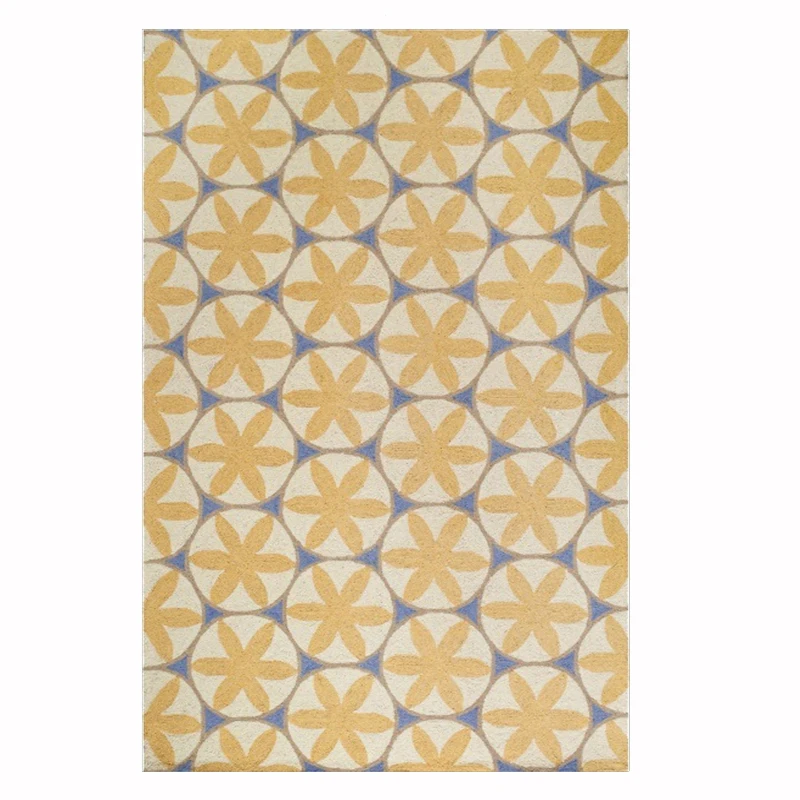 Скандинавские Геометрические элементы короткий желтый круглый цветочный