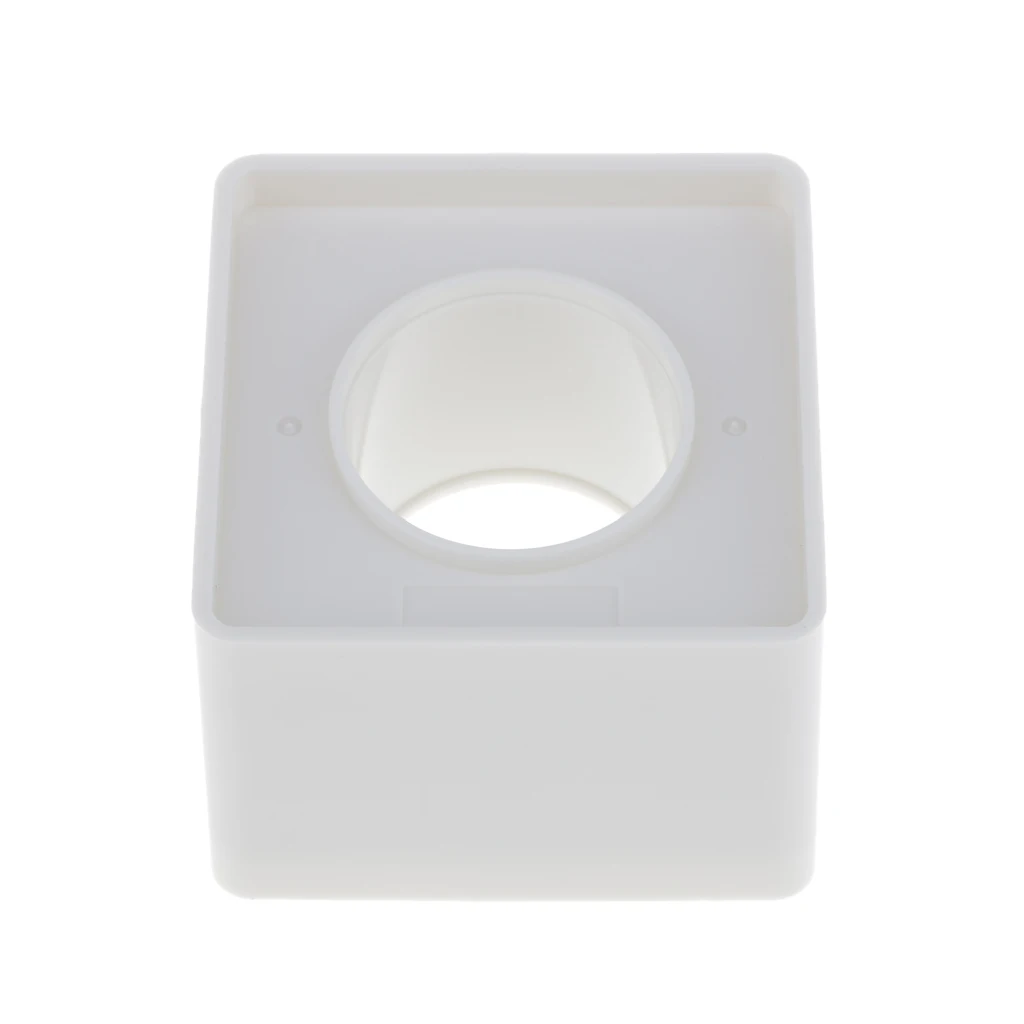 

White ABS Square Cube Design Microphone Mic Station For Self-image Improve
