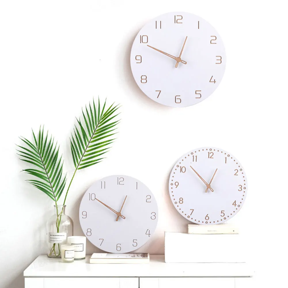 Скандинавские 3D деревянные большие настенные часы современный дизайн домашний