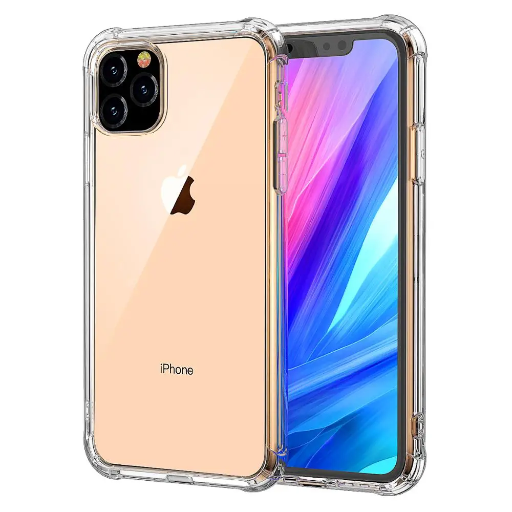 Для Apple iPhone 11 Pro Max 2019 чехол Анти-Царапины тонкий гибкий гель ТПУ Премиум мягкий