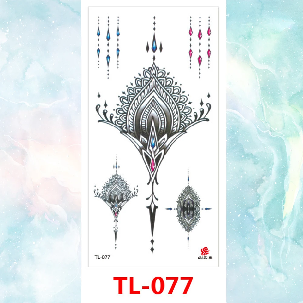 TL-077 Временные акварельные Животные Печать кошка собака птица женские детские наклейки-татуировки прохладный черный Живопись Водонепроницаемый боди-арт моющиеся татуировки - Цвет: TL-077