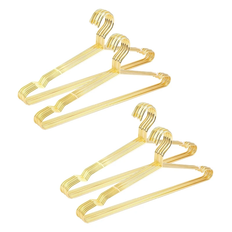 

30Pcs Copper Gold Metal Clothes Shirts Hanger with Groove, Heavy Duty Strong Coats Hanger, Suit Hanger Gold