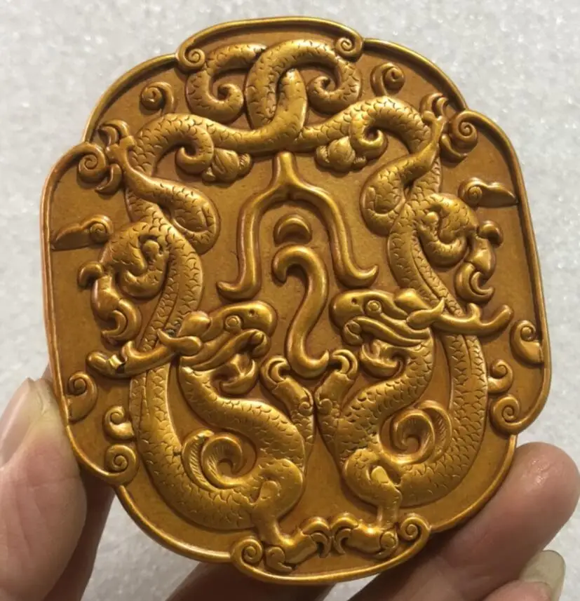 

China brass archaize token crafts statue