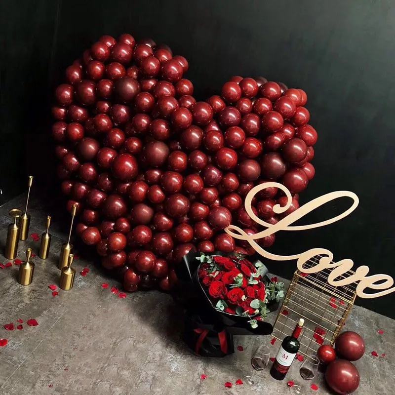 1 шт. 18 дюймов красные латексные шары двойной слой гранат красный толстый круглый