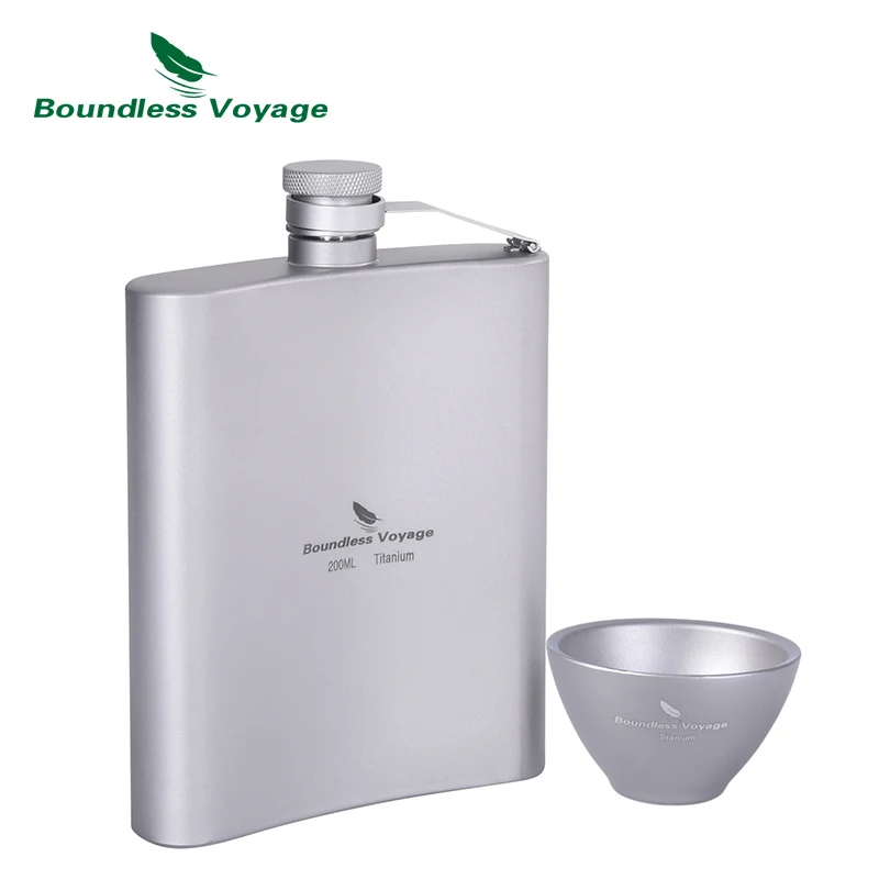 Титановая фляжка для сакэ Boundless Voyage Набор чашек активного отдыха кемпинга