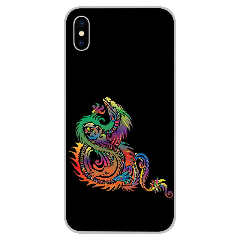 Силиконовые мягкие чехлы Dragon из ТПУ для iPhone 11 Pro XS Max X XR 8 7 6S Plus 5s SE 4S силиконовый
