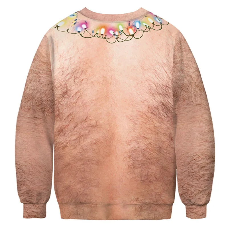

Unisex Xmas Mans Christmas Clothes Round-Collar 3D Adult Cool Pullover Tee Top Long Sleeve