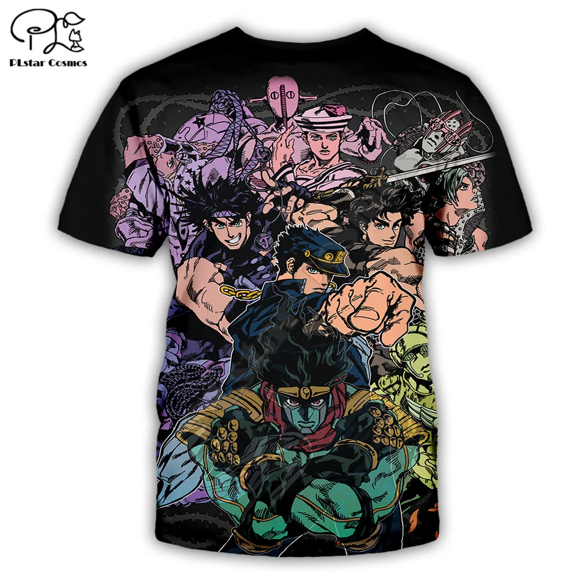 

PLstar Cosmos jojo's Bizarre Adventure 3D Printed Men for women t shirt summer Short sleeve shirt Casual T-shirt top style-1