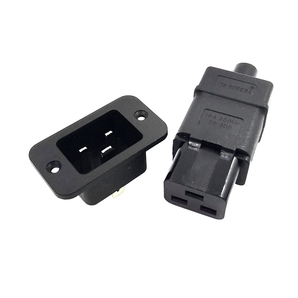 1Pair C19 and C20 Rewirable Plug Connector AC Power Outlet Wired Electrical Receptacle Adapter 16A PDU UPS Rewireable | Обустройство