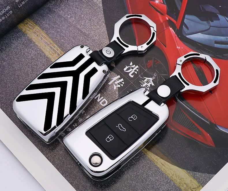 Чехол для ключей из цинкового сплава чехол Volkswagen Golf7 mk7 Skoda Octavia A7 новый