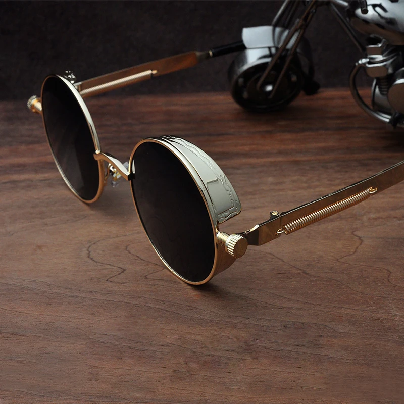 Солнцезащитные очки в стиле стимпанк для мужчин и женщин UV-400 классические модные