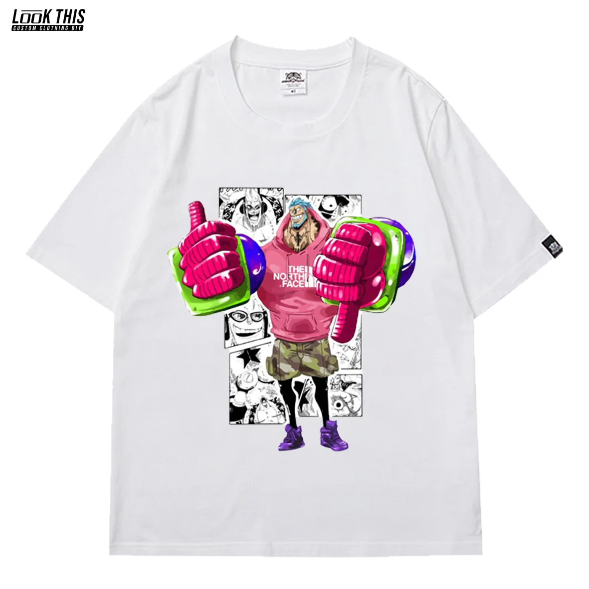 

2021 Summer ONE PIECE Fun Womens Loose Oversized T-shirt Harajuku Kawaii Chopper Print Girls Soft T-shirts Streetwear Top & Tee