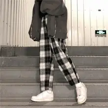 Дропшиппинг Harajuku штаны в клетку для женщин брюки 2020 уличная