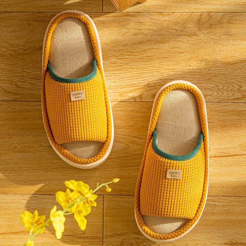 Mo Dou/Новинка весны 2021 Домашние хлопковые шлепанцы Шлепанцы из пеньки EVA тапочки