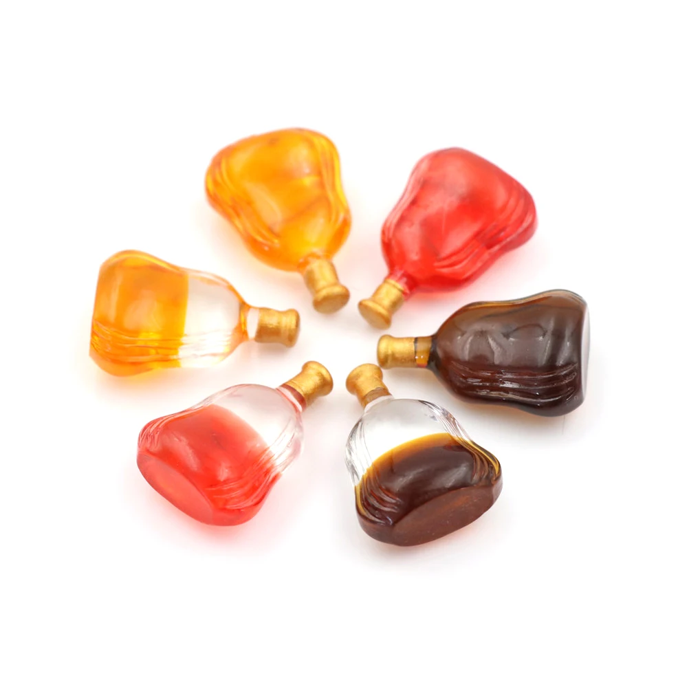 

2Pcs 1:12 Dollhouse Miniature Mini Wine Bottles Wine Bottle Model Mini Food Doll Toy Accessories