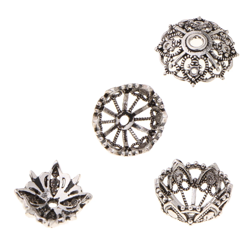 

2 x Flower Bead Caps&Spacer Bead 4 Styles Earrings Making Accessory Finding