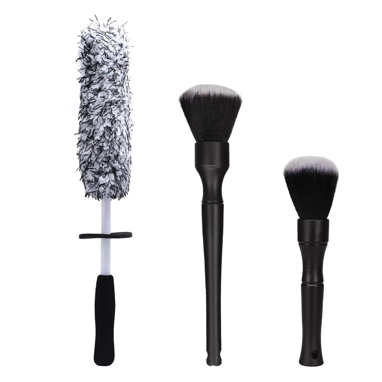 

Microfiber Premium Wheels Brush Non-Slip Handle Easy To Cleaning Rims Spokes Wheel Barrel &Brake Caliper Car Detailing Brush Kit