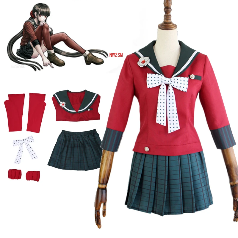 Аниме Danganronpa Косплей Harukawa Маки костюмы для косплея парик летнее пляжное платье