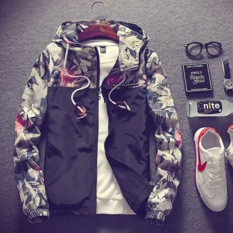 Мужская куртка-бомбер тонкий Тонкий с длинным рукавом камуфляж военные куртки