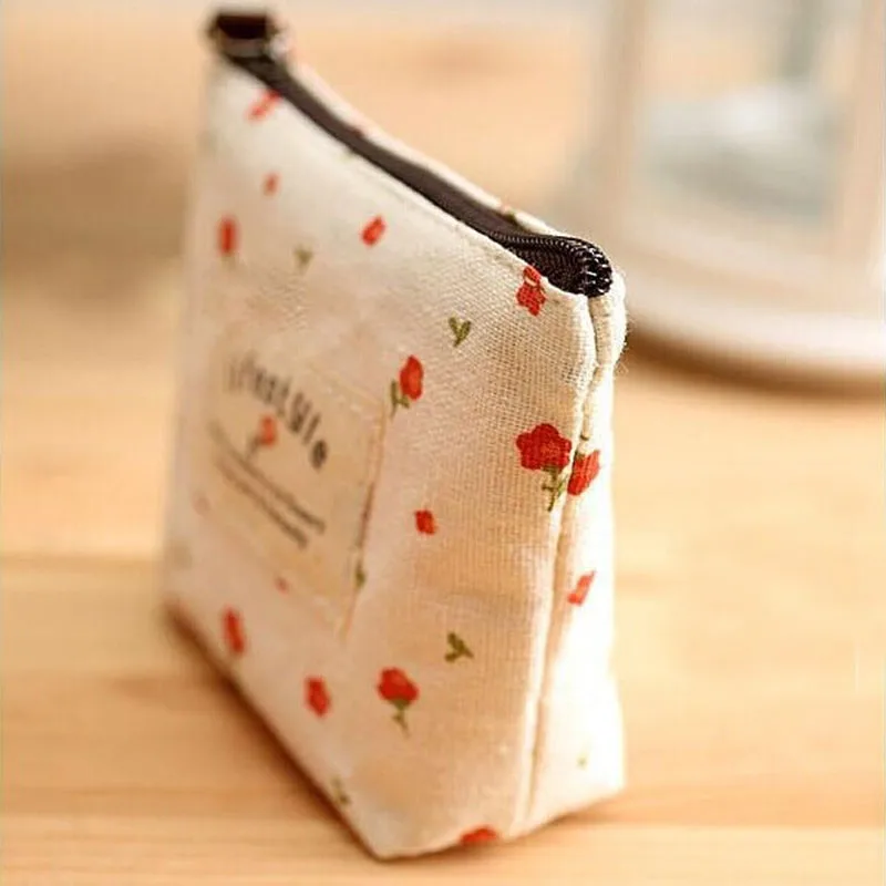 1 шт. маленький холщовый женский кошелек для монет чехол сумка ключей органайзер