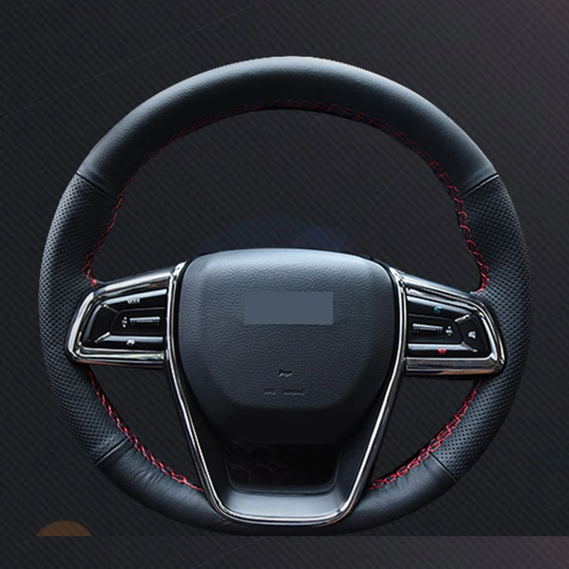 Высокое качество воловья кожа верхний слой ручной работы Швейные чехлы на руль