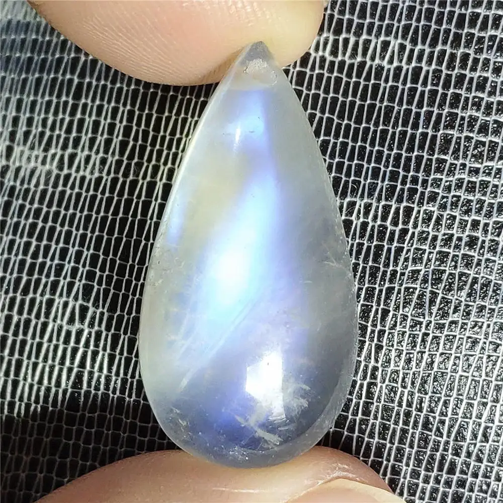 

Natural Blue Light Moonstone Pendant Crystal Women 28x14x9mm Water Drop Rare Clear Moonstone Oval Necklace Rare Jewelry AAAA