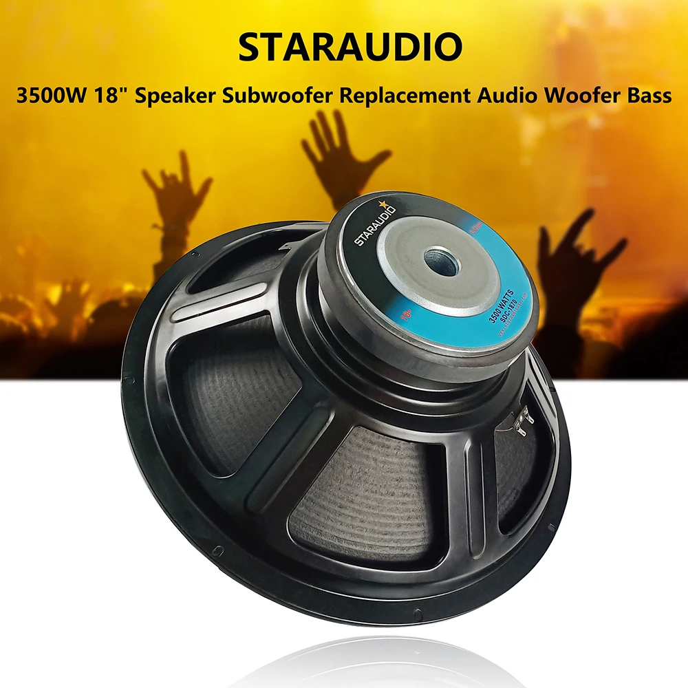 STARAUDIO Профессиональный 3500 Вт 18 дюймов сырья DJ Замена сабвуфер 8 Ом PA сценического
