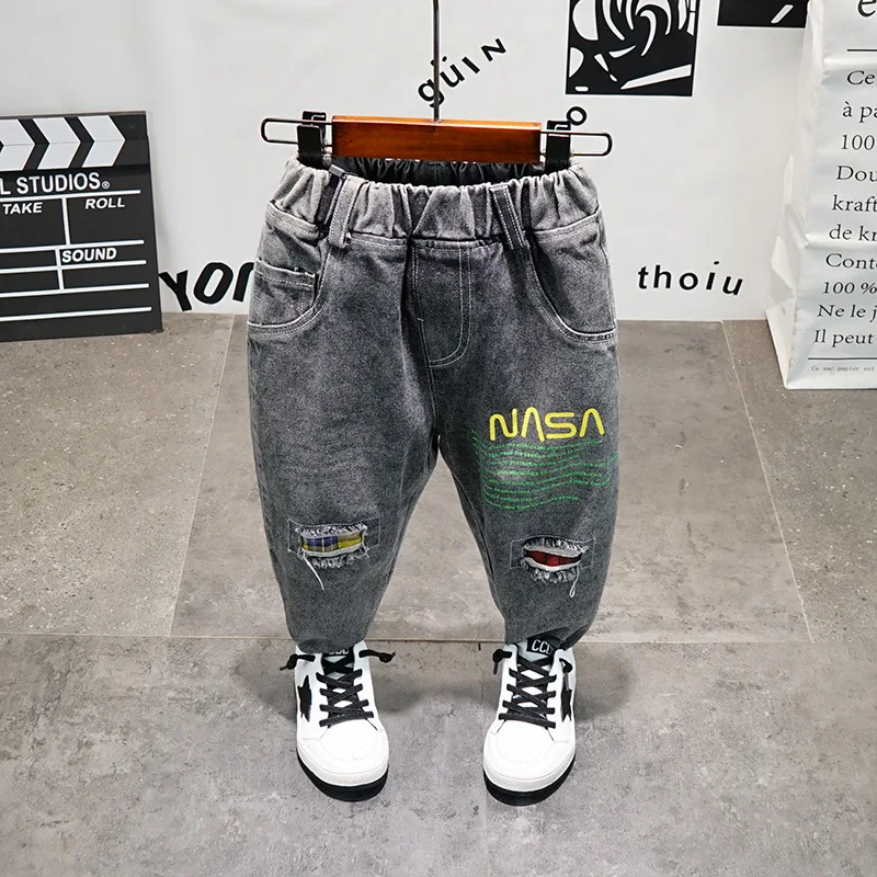 Бесплатная доставка 2020 Детская джинсовая одежда для мальчиков Повседневные