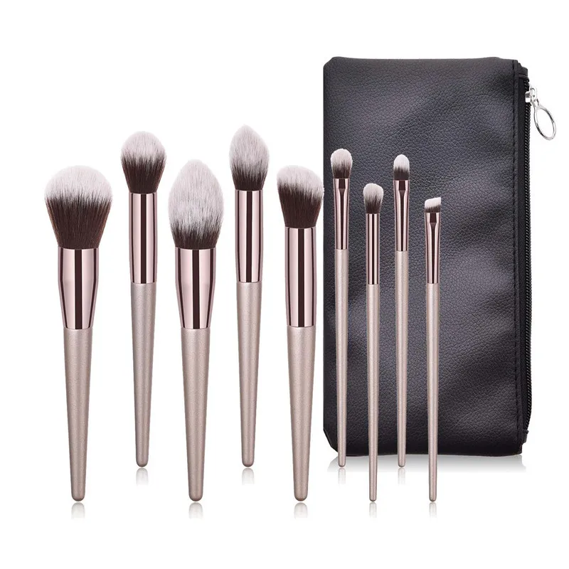 

9pcs Makeup Brushes Set Professional Eyeshadow Foundation Blush Powder Eyeliner Eyelash Lip Make Up Brush Cosmetic Tool With Bag