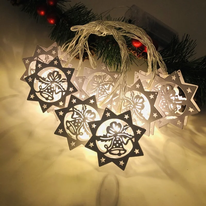 

Christmas LED String Lights Bells Leds Light Holiday Garden Indoor Living Room Garland Curtain Decors Festoon Fashion Guirlande