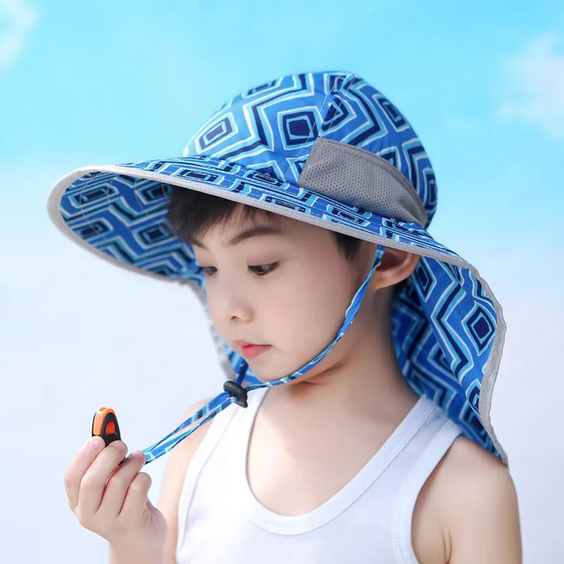 

Панама с широкими полями для мальчиков и девочек, детская пляжная шляпа от солнца, летняя повседневная шапка для активного отдыха, Путешествий, Походов