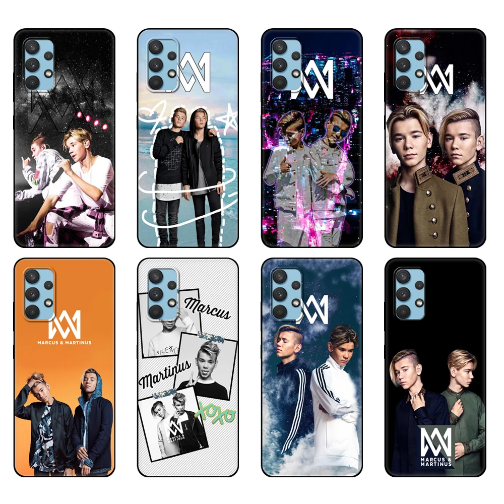 Черный чехол из ТПУ для Samsung galaxy A32 A42 A52 A72 4g 5g S21 PLUS, ультра задняя крышка Маркуса и мартинуса