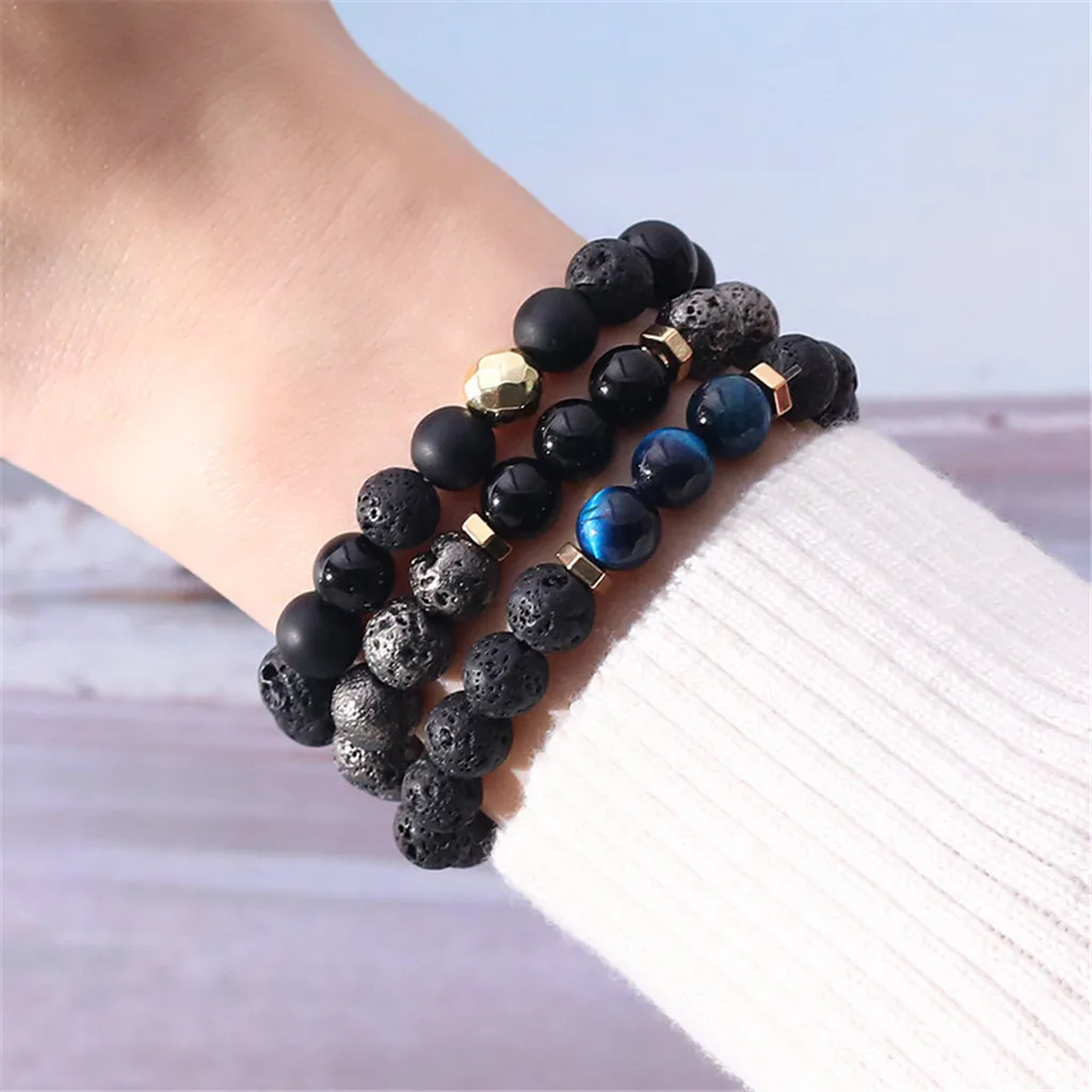 Мужские и женские 8 мм пара дистанционный браслет классический натуральный