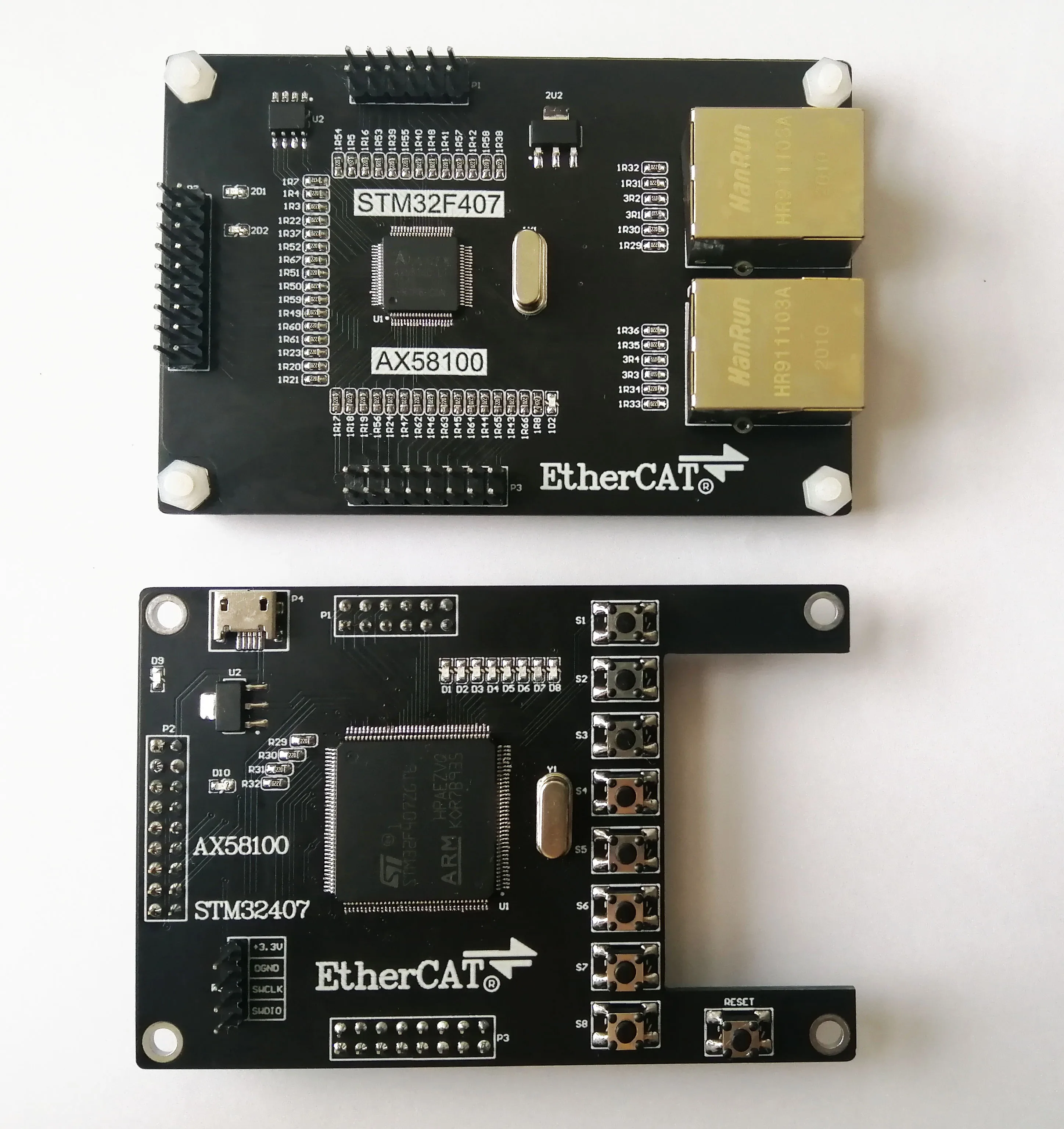 Estaci&oacute;n esclava AX58100 AX58100, placa de desarrollo AX58100, estaci&oacute;n esclava EtherCAT, 16IO CIA402-4